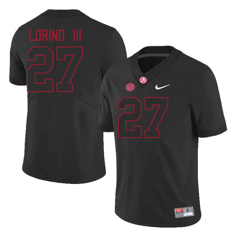 Men #27 Michael Lorino III Alabama Crimson Tide College Football Jerseys Stitched-Blackout